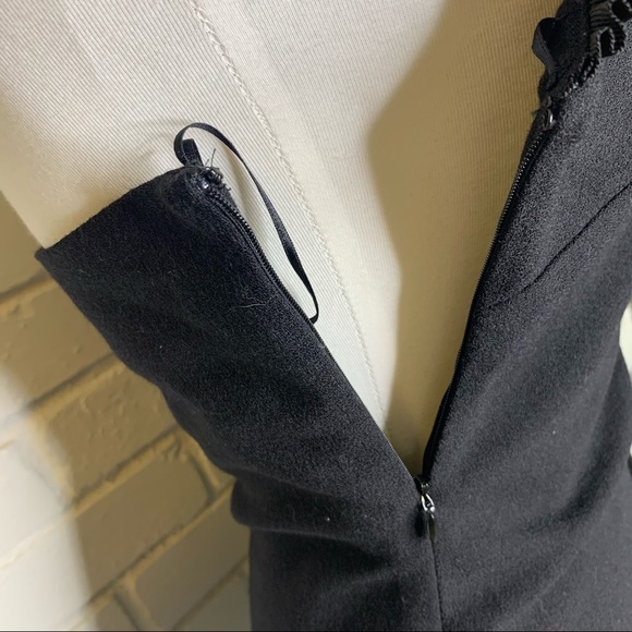 Paul & Joe's Strapless Black Wool Crepe Cocktail Mini Sweetheart Dress Women 6 - Picture 10 of 14